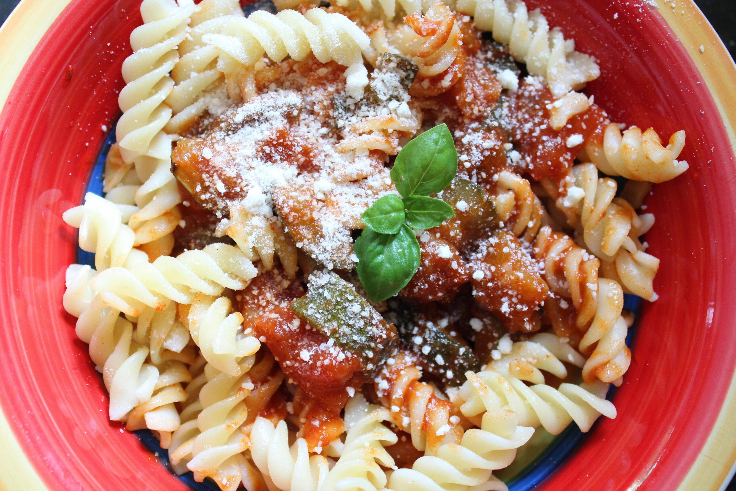 Rotelle Pasta with Ratatouille sauce | The Bible Diet